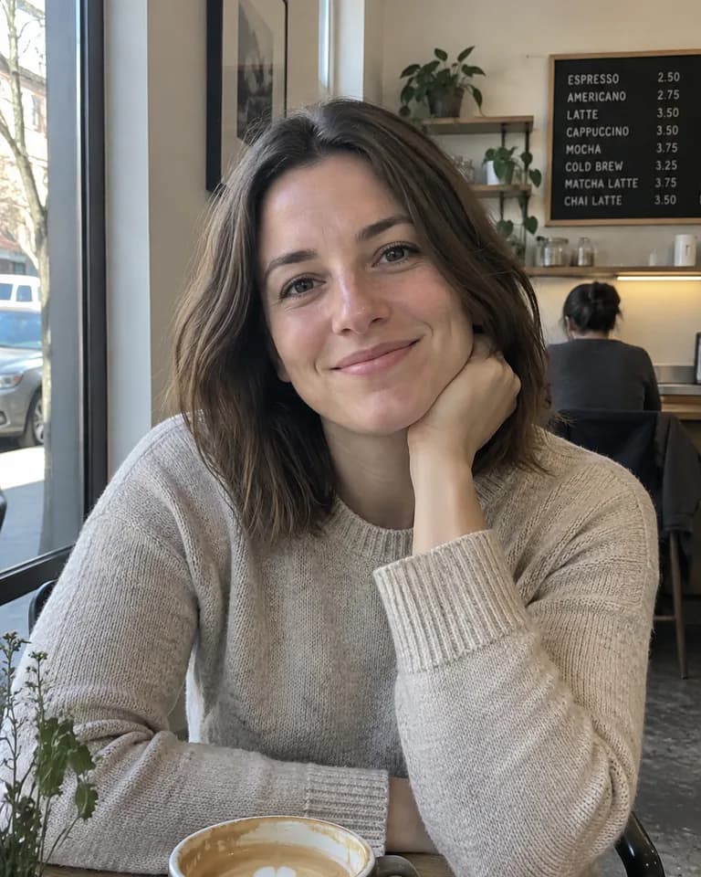 Example: a photo of a woman