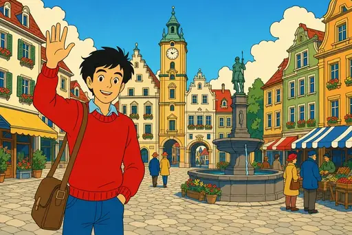 Euro Adventure comic style sample