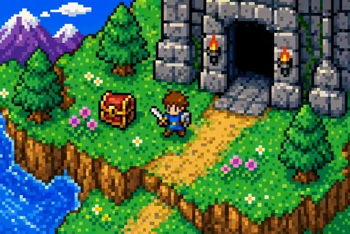Pixel Quest comic style sample